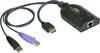 ATEN KVM adaptér [2x USB 2.0 zástrčka A, HDMI zástrčka - 1x RJ45 zásuvka] 0.20 m černá