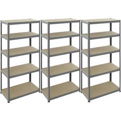Regál na těžké předměty pro-bau-tec® 10074, (š x v) 900 mm x 1800 mm, Zatížitelnost (dno) 265 kg, práškově lakováno