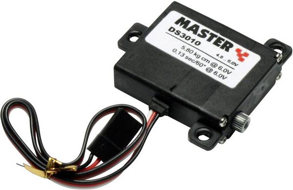 Master Modellbau midi servo DS3010 digitální servo Materiál převodovky: titan Zásuvný systém: JR/Futaba