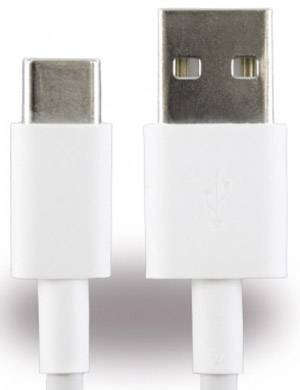 USB-C a USB-A konektor vedle sebe. Oba konektory jsou bílé a slouží k propojení zařízení s různými typy připojení.