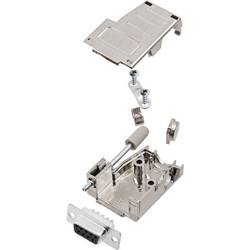 Sada D-SUB zásuvková lišta encitech DSSK09-M-DBS-K, 45 °, 180 °, pólů 9, pájecí kalíšek, 1 ks
