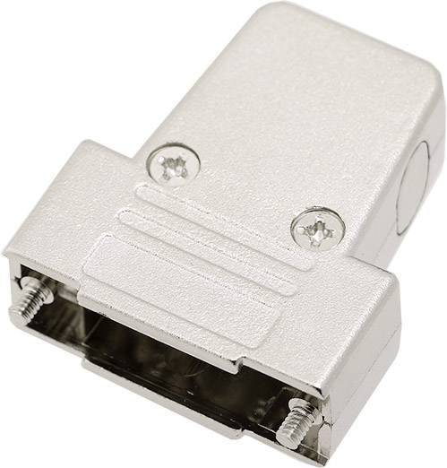encitech TRI-M-15-K 6550-0100-02 D-SUB pouzdro Pólů: 15 plast, pokovený 180 °, 45 °, 45 ° stříbrná 1 ks
