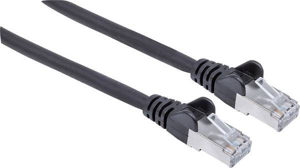 Intellinet 741224 RJ45 síťové kabely, propojovací kabely CAT 6A S/FTP 30.00 m černá fóliové stínění, stínění pletivem, stíněný, bez halogenů 1 ks