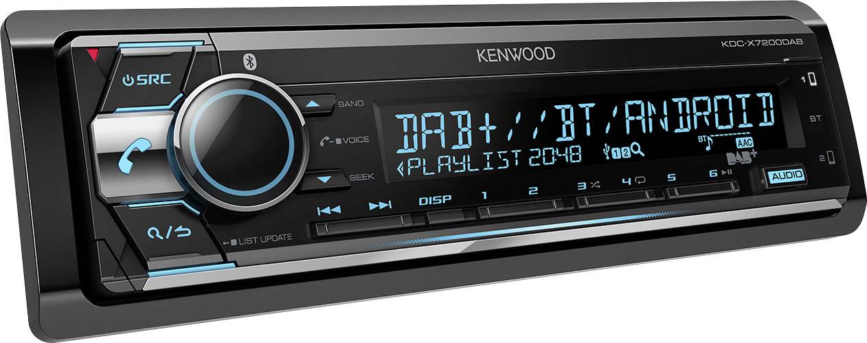 Kenwood KDC-X7200DAB autorádio DAB+ tuner, Bluetooth® handsfree