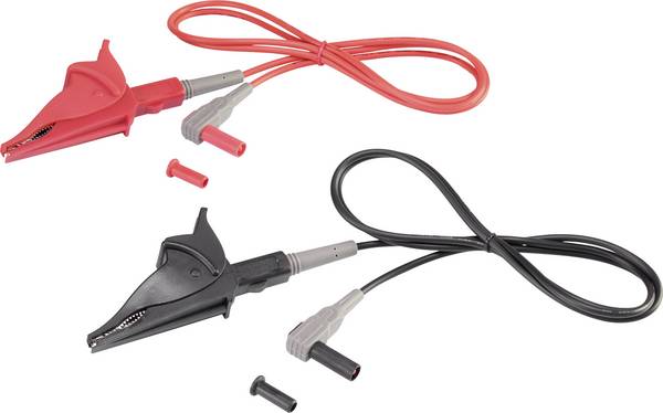 VOLTCRAFT MSL-507 měřicí kabel zástrčka 4 mm krokosvorky 1.00 m černá, červená 1 ks