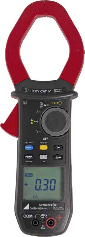 Gossen Metrawatt METRACLIP 88 digitální proudové kleště, multimetr, datalogger, CAT IV 1000 V, Displej (counts): 6000