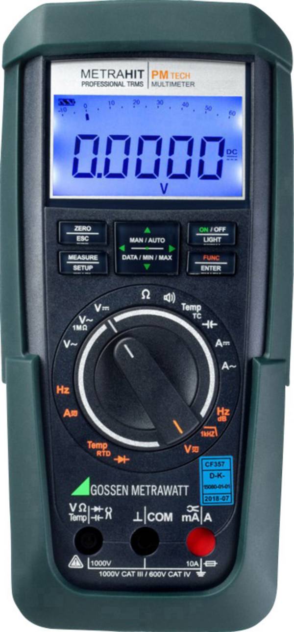 Gossen Metrawatt METRAHIT PM TECH digitální multimetr, Kalibrováno dle (DAkkS), kalibrováno DAkkS, CAT IV 600 V, Displej (counts): 60000