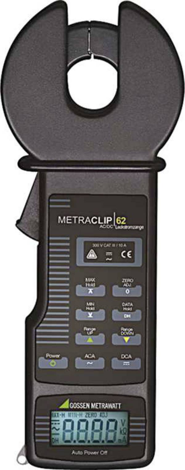 Gossen Metrawatt METRACLIP 62 digitální proudové kleště, Vč. brašny, CAT III 300 V, Displej (counts): 2000