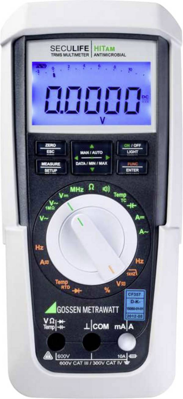 Gossen Metrawatt SECULIFE HIT AM  multimetr, Kalibrováno dle (DAkkS), kalibrováno DAkkS, CAT IV 300 V