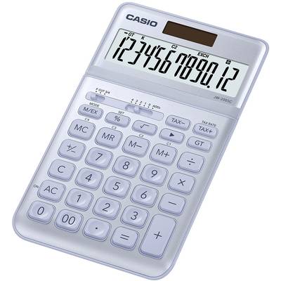 Stříbrná kalkulačka Casio zobrazuje na displeji čísla '1234567890.12' s tlačítky pro základní matematické operace a daňové výpočty.
