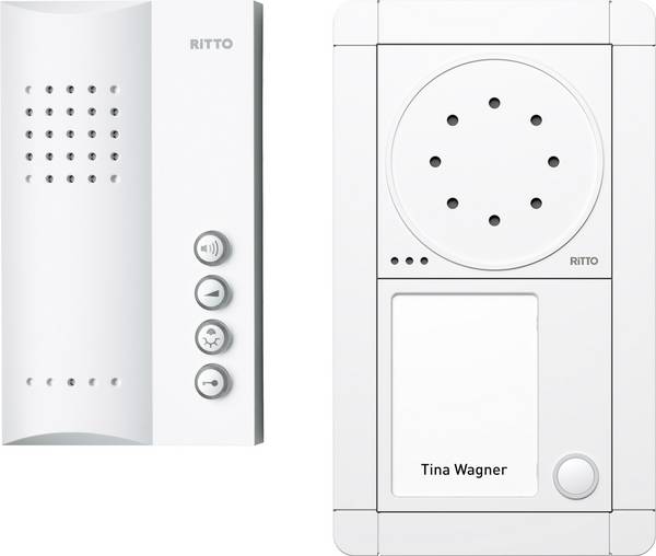 Ritto by Schneider RGE1891370 kabelový domovní telefon kompletní sada, pro 1 rodinu, bílá, 3857203