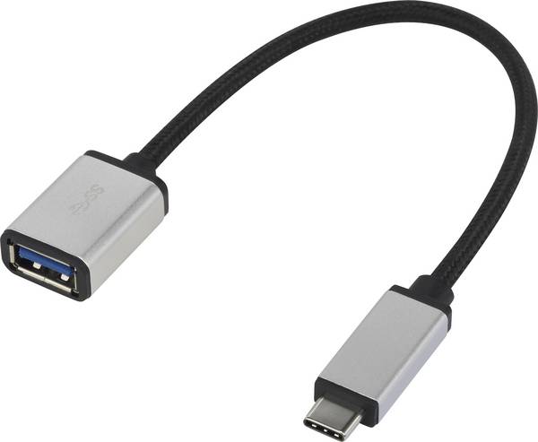 Renkforce USB 3.0 adaptér [1x USB-C® zástrčka - 1x USB 3.2 gen. 1 zásuvka A] RF-USBA-MS-01 0.15 m opletený