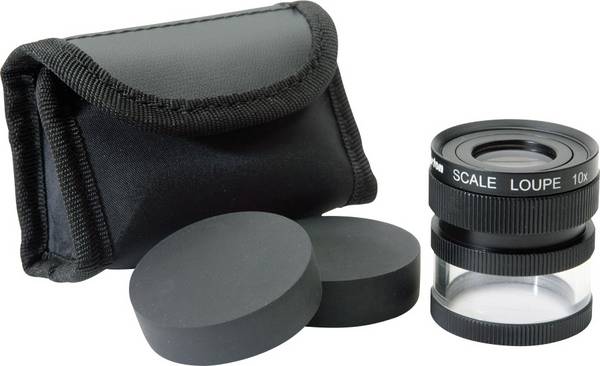 Ideal Tek M12102 ruční lupa  s měřicí stupnicí, zvětšení: 10 x, Velikost objektivu: (Ø) 19 mm