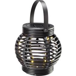 LED solární zahradní svítidlo Polarlite Rattan 160 PL-8220870, IP44, černá, teplá bílá