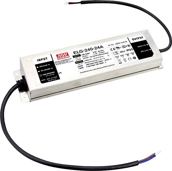 MEAN WELL ELG-240-48DA-3Y napájecí zdroj pro LED, LED driver  konstantní napětí, konstantní proud 240 W 5 A 24 - 48 V/DC Dali , montáž na nehořlavém povrchu , PFC spínací obvod , ochrana proti přepětí , přepětí , outdoorový  1 ks