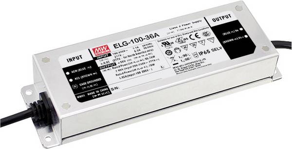 MEAN WELL ELG-100-24DA-3Y napájecí zdroj pro LED, LED driver  konstantní napětí, konstantní proud 96 W 4 A 12 - 24 V/DC Dali , montáž na nehořlavém povrchu , PFC spínací obvod , ochrana proti přepětí , přepětí , outdoorový  1 ks
