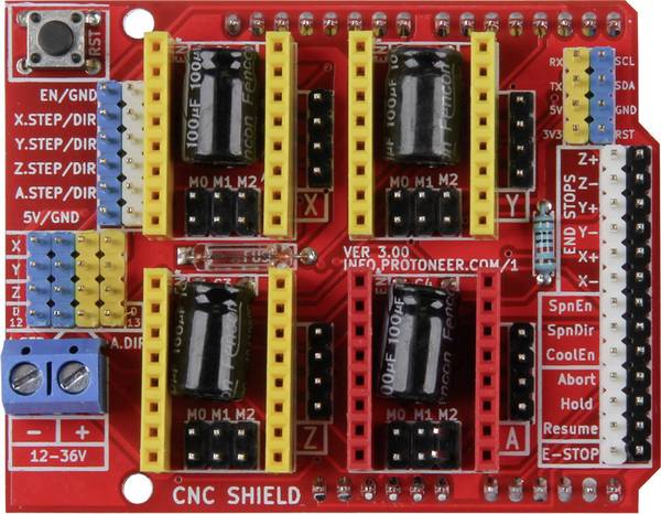 Joy-it Controllerboard CNC für Arduino Uno budič motoru Vhodné pro (vývojové sady): Arduino