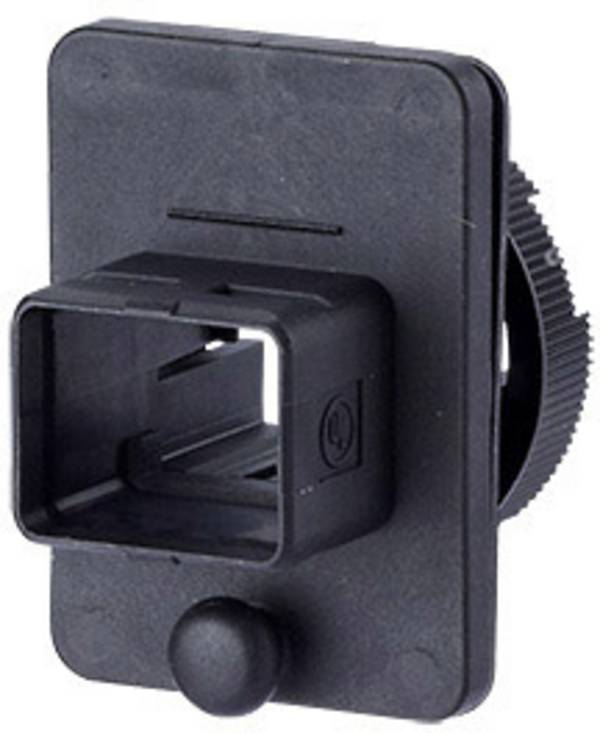 Metz Connect 1401043302KE, RJ45 konektor, příruba, černá, 1 ks