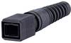Metz Connect 1401055002KE, RJ45 konektor, průchodkové pouzdro, černá, 1 ks
