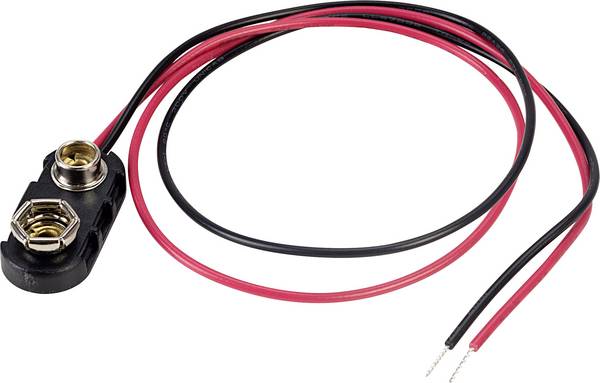 TRU COMPONENTS 18-0097 bateriový klip 1x 9 V tlačítkové připojení  (d x š x v) 24.5 x 11.8 x 7.3 mm