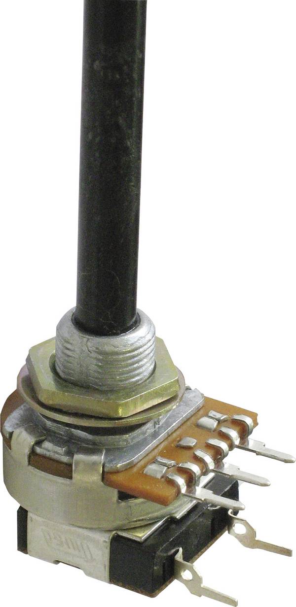PS Omeg PC20BU/PC1S CEPS F1 A100K, PC20BU/PC1S CEPS F1 A100K otočný potenciometr, se spínačem, Mono, 100 kΩ, 1 ks