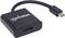 Černý HDMI adaptér s Mini DisplayPort konektorem, označený nápisem 'manhattan'; propojuje zařízení s HDMI výstupem s DisplayPort vstupem.