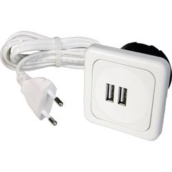InterBär 9016-008.81 2násobný USB nabíjecí zásuvka do zdi s USB IP20 bílá