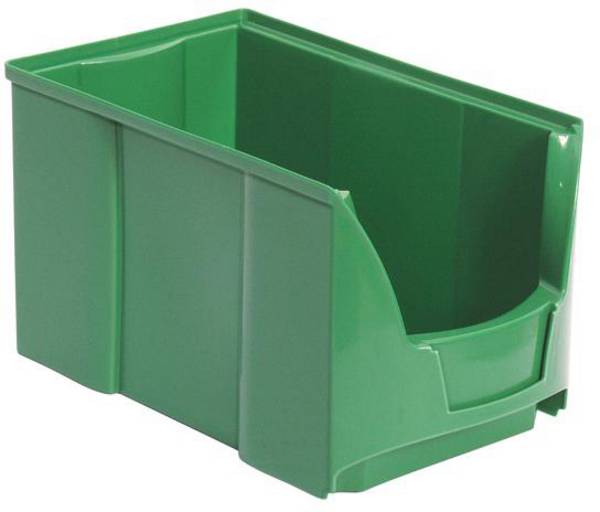 BRB Lagertechnik 977505 skladový box , vhodné pro potraviny, (d x š x v) 360 x 200 x 200 mm, zelená, 8 ks