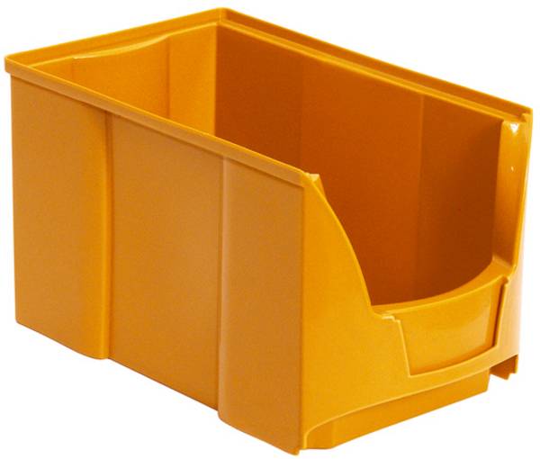 BRB Lagertechnik 977436 skladový box , vhodné pro potraviny, (d x š x v) 360 x 200 x 200 mm, žlutá, 8 ks
