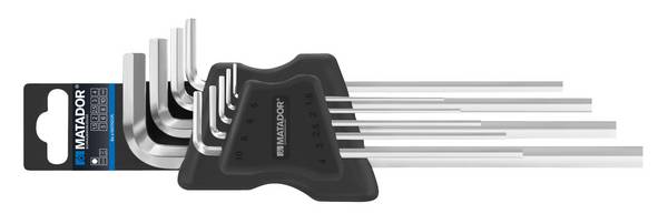 Matador Schraubwerkzeuge  inbus sada klíčů 1.5 mm, 2 mm, 2.5 mm, 3 mm, 4 mm, 5 mm, 6 mm, 8 mm, 10 mm   9dílná