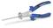 Kleště s postranními štípacími kleštěmi a modrými rukojeťmi. Nástroj od společnosti Matador, vhodný pro řezání a ohýbání drátů a kabelů.