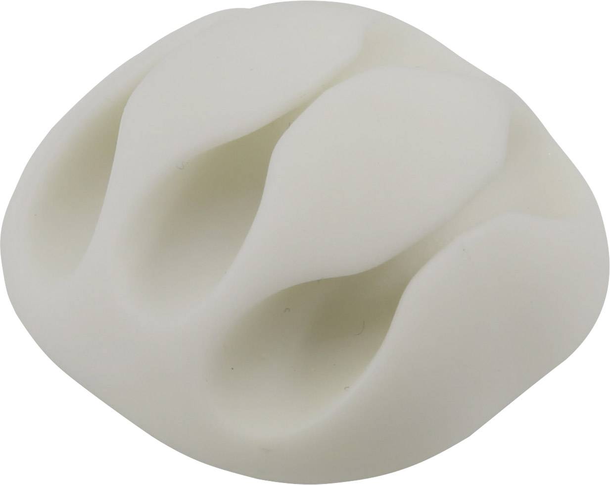 Ergonomický, bílý skalní pinč úchyt s třemi plochými prohlubněmi pro prsty, který poskytuje pohodlné uchopení při lezení.