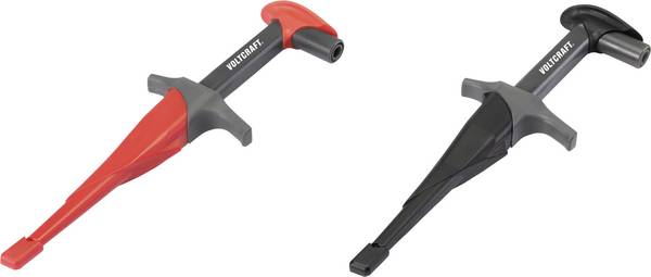 VOLTCRAFT MSK-115 sada bezpečnostních krokosvorek, zásuvka 4 mm, CAT III 1000 V, CAT IV 600 V, černá, červená