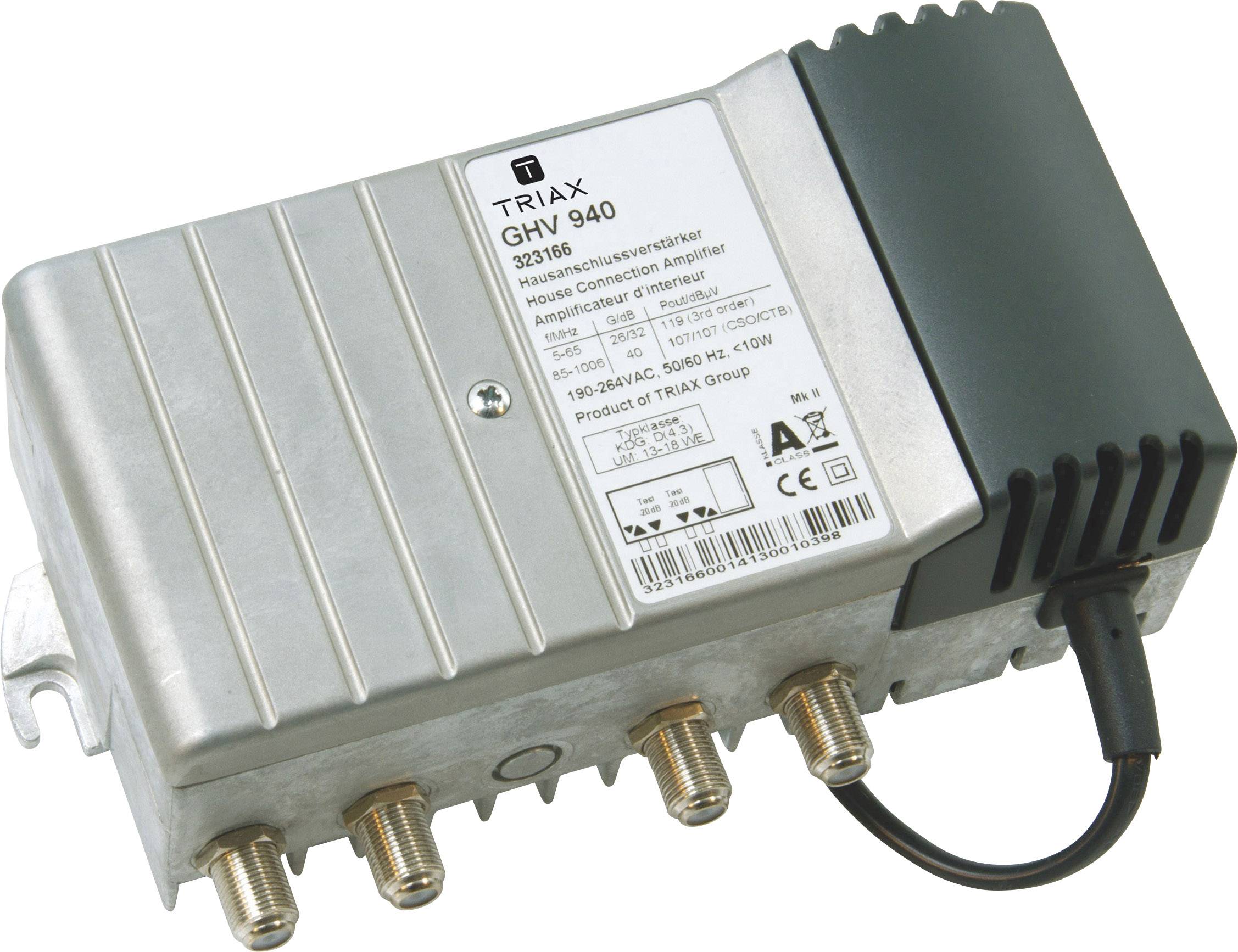 Triax GHV 940 zesilovač televizního signálu osminásobný 40 dB