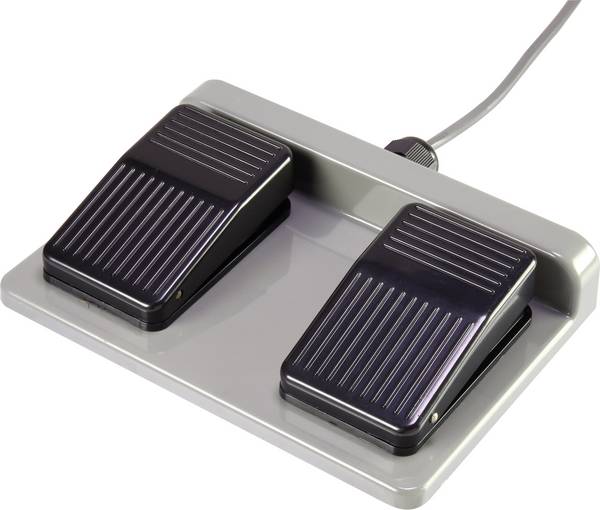 TRU COMPONENTS  nožní/ruční tlačítko 250 V/AC 10 A 2 pedály  2 spínací kontakty  1 ks