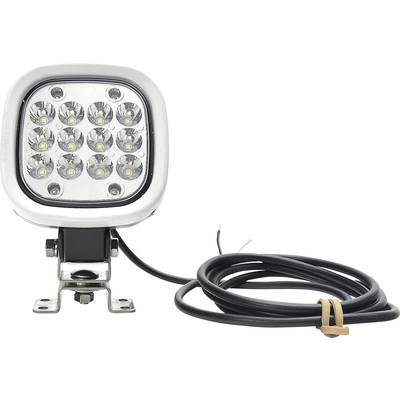 LED pracovní svítidlo se dvanácti LED diodami, namontované na stabilním držáku, s připojeným napájecím kabelem.