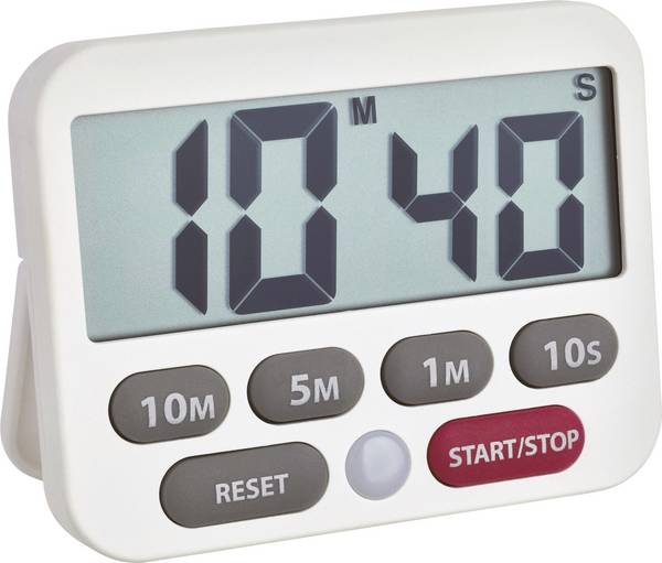 TFA Dostmann 38.2038.02 stopky (časovač) bílá digitální