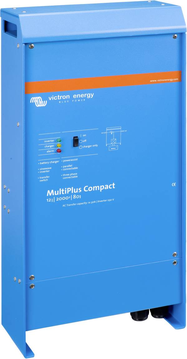 Victron Energy síťový měnič MultiPlus C 12/2000/80-30, 2000 W, 12 V/DC -> 230 V/AC, zabudovaná nabíječka