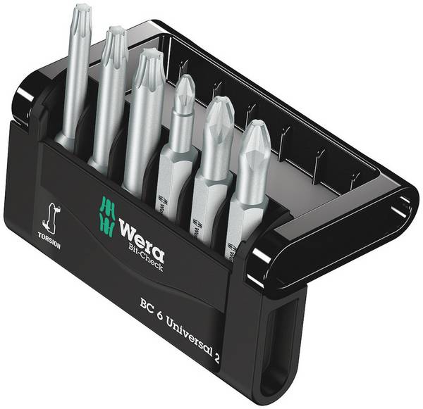 Wera Bit-Check 6 V Universal 1 05056478001 sada bitů, 6dílná, vnitřní čtyřhran, 1/4" (6,3 mm)