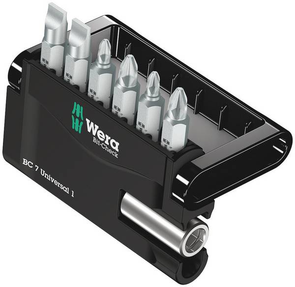 Wera Bit-Check 7 Universal 4 05135810001 sada bitů, 7dílná, křížový PH, křížový PZ, TORX, 1/4" (6,3 mm)