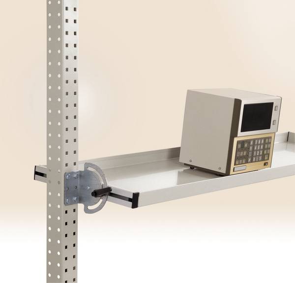 Manuflex  ZB3915.9006    Naklápěcí odkládací konzole 1839x195 mm    bílý hliník