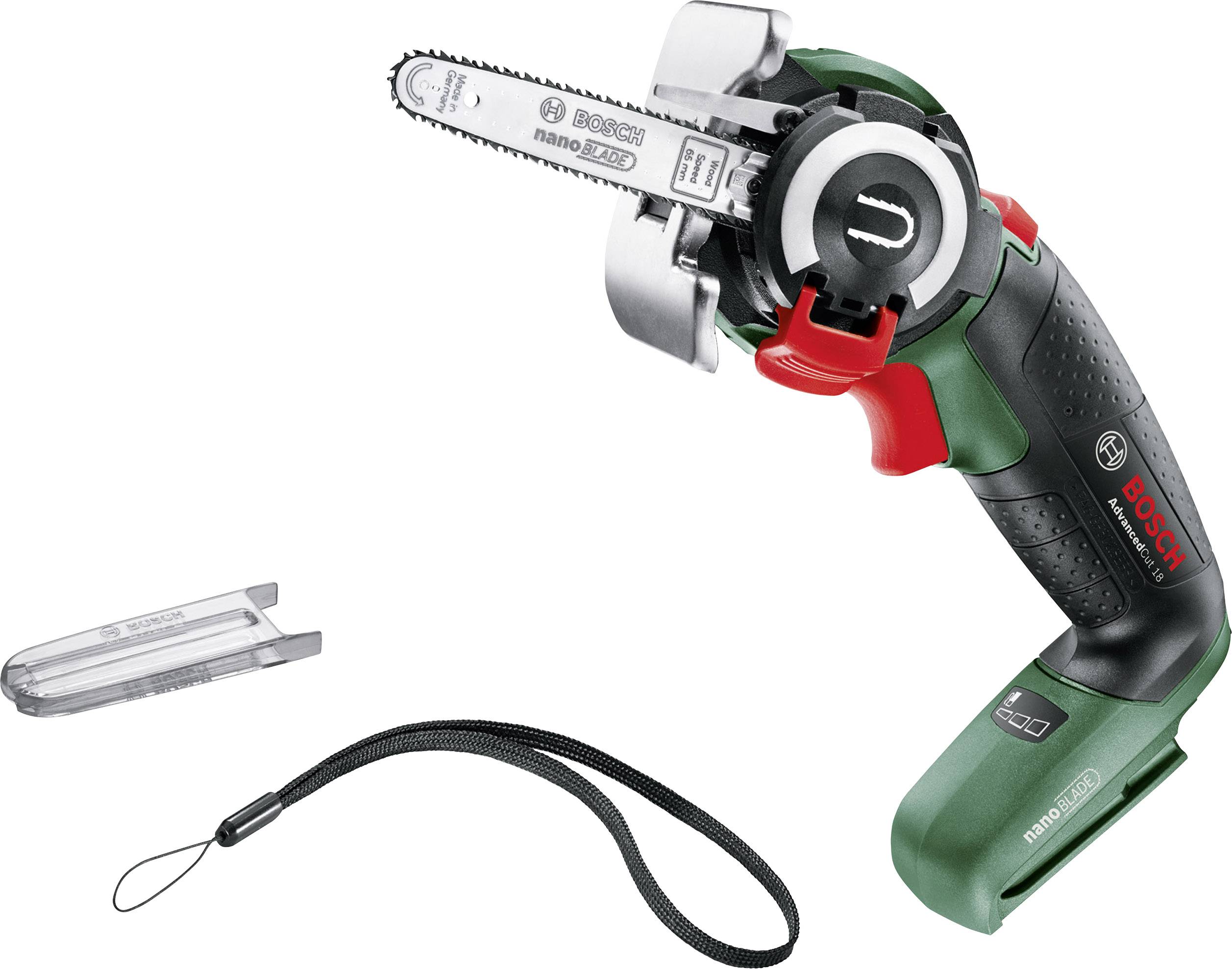 Kompaktní pila Bosch NanoBlade 'EasyCut 12' s ochranným krytem a rukojetí, vhodná pro přesné práce pro kutily.