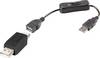 Renkforce USB kabel USB 2.0 USB-A zástrčka, USB-A zástrčka 0.25 m černá vč. spínače ZAP/VYP , pozlacené kontakty RF-3346616