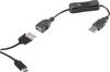 Renkforce USB kabel USB 2.0 USB-A zástrčka, USB-C ® zástrčka 1.25 m černá vč. spínače ZAP/VYP , pozlacené kontakty RF-3346624