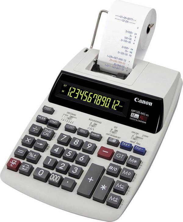 Canon MP 120 MG-ES II  stolní kalkulačka s tiskárnou, displej (počet míst) 12, 230 V, bílá