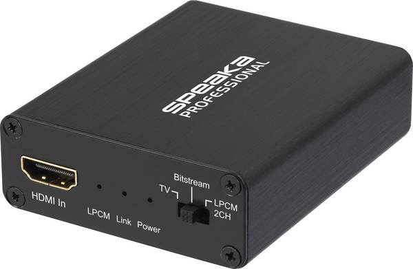 SpeaKa Professional audio extraktor SP-AE-H/TC-04v2 [HDMI - HDMI, Toslink, jack, cinch] 3840 x 2160 Pixel