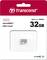 Transcend 32 GB microSDHC-UHS-I karta v originálním balení, červený a bílý obal, rychlost až 95 MB/s.
