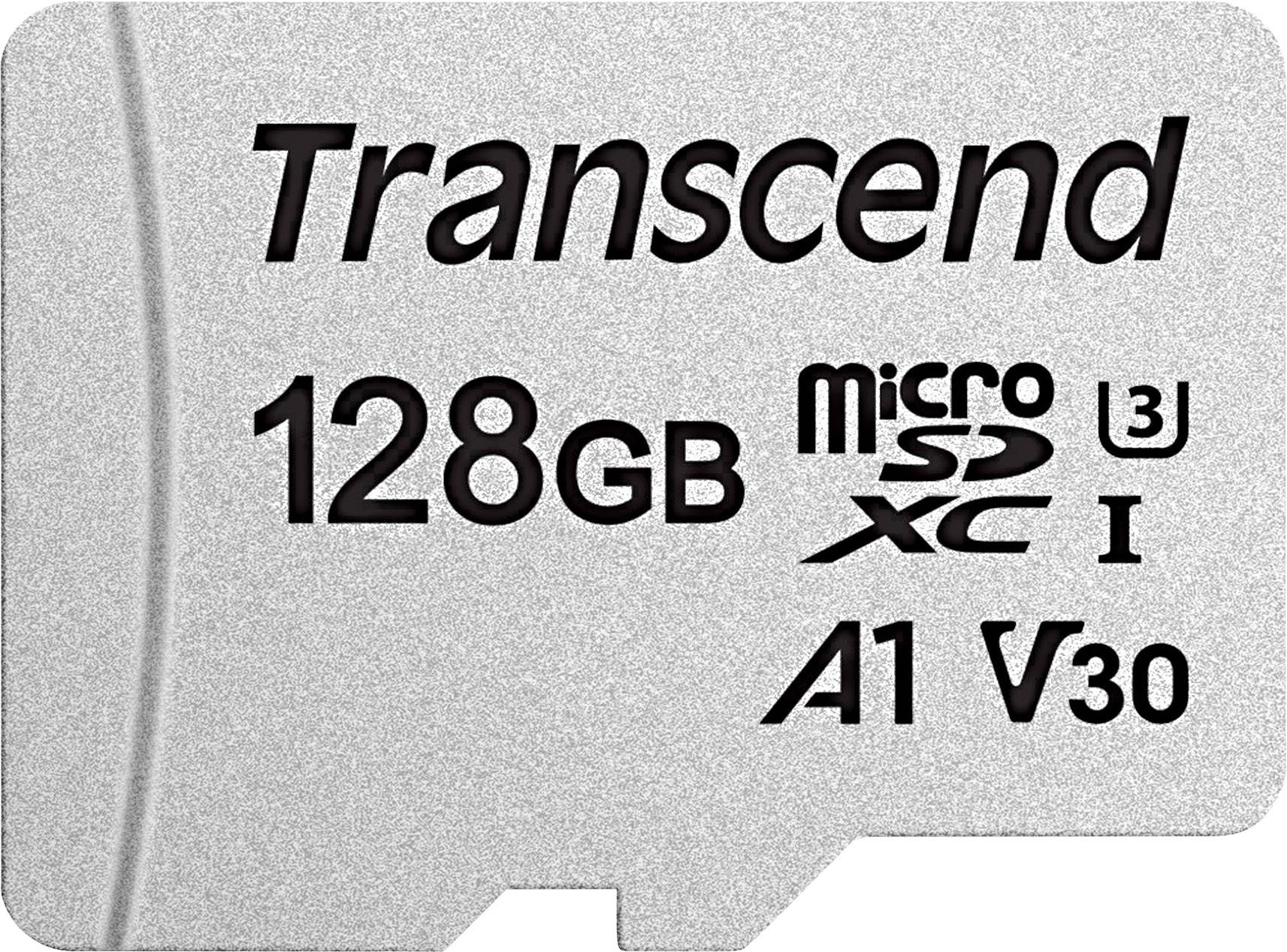 Transcend Premium 300S paměťová karta microSDXC 128 GB Class 10, UHS-I, UHS-Class 3, v30 Video Speed Class, A1 Application Performance Class