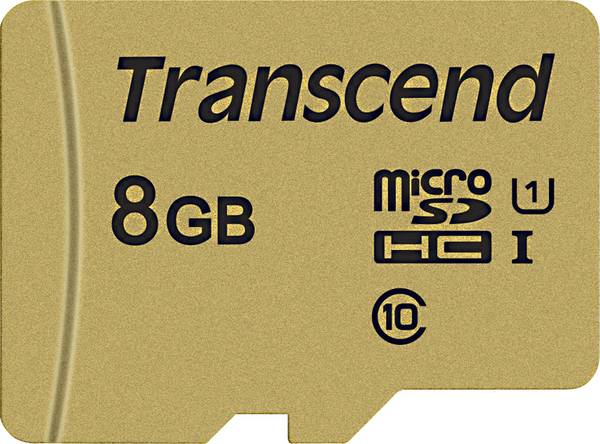 Transcend Premium 500S paměťová karta microSDHC  8 GB Class 10, UHS-I, UHS-Class 1 vč. SD adaptéru