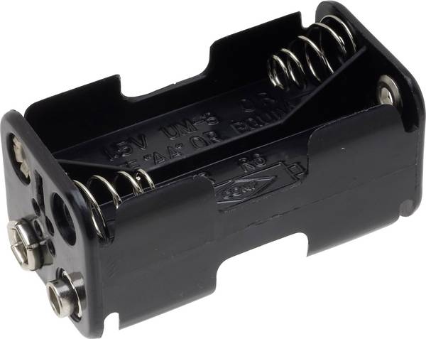 TRU COMPONENTS BH-343-2B bateriový držák 4x AA tlačítkové připojení